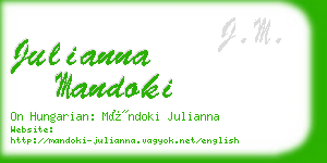 julianna mandoki business card